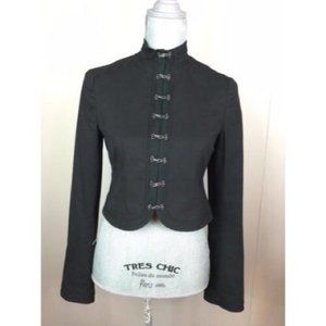 Theory Black Gloria Cropped Miltary Jacket Size: 6